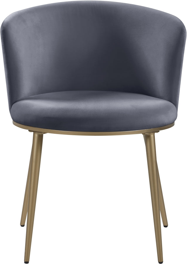 Chaise de salle à manger en velours Skylar