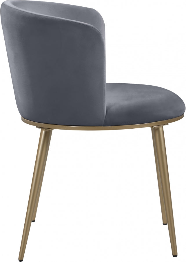 Chaise de salle à manger en velours Skylar