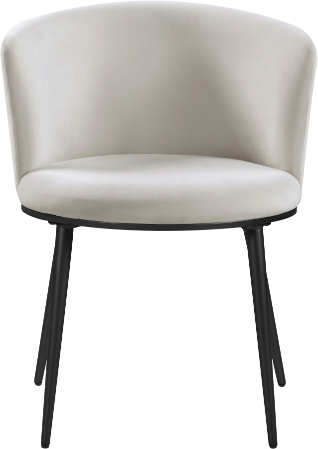 Chaise de salle à manger en velours Skylar
