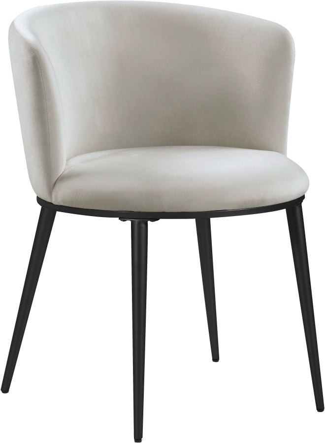 Chaise de salle à manger en velours Skylar