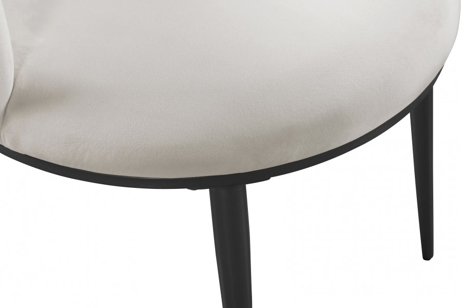 Chaise de salle à manger en velours Skylar