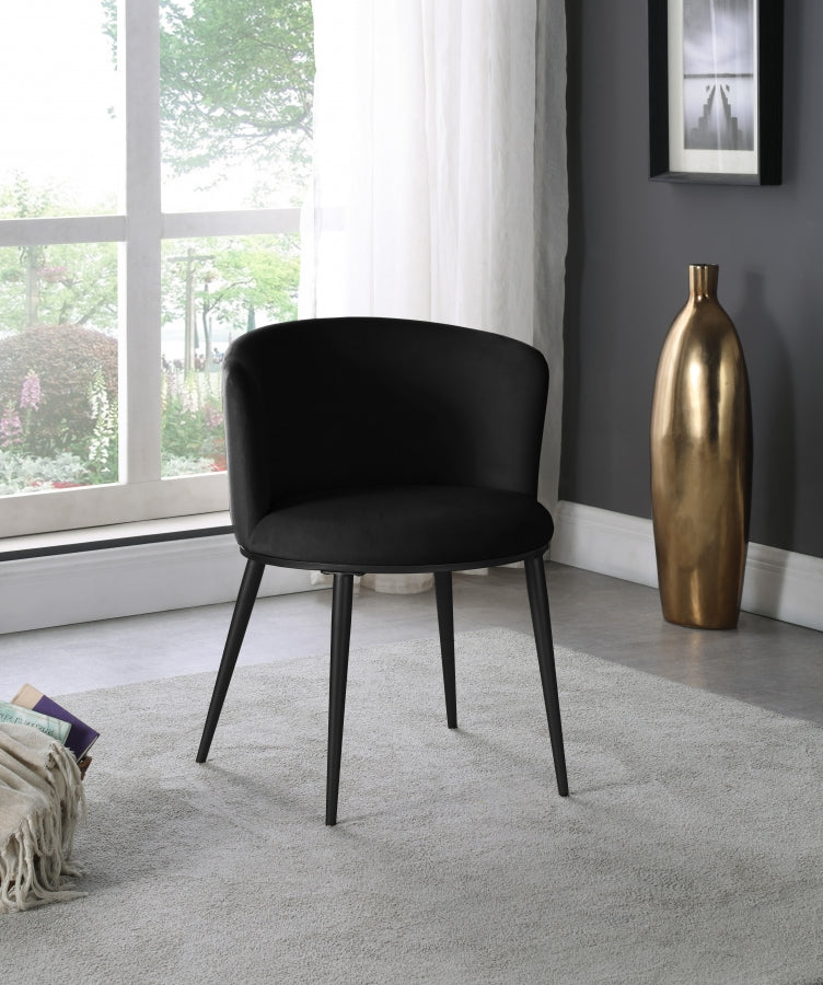 Chaise de salle à manger en velours Skylar