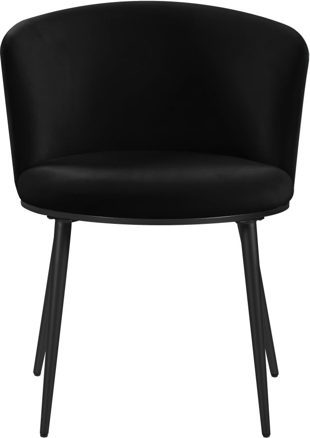 Chaise de salle à manger en velours Skylar