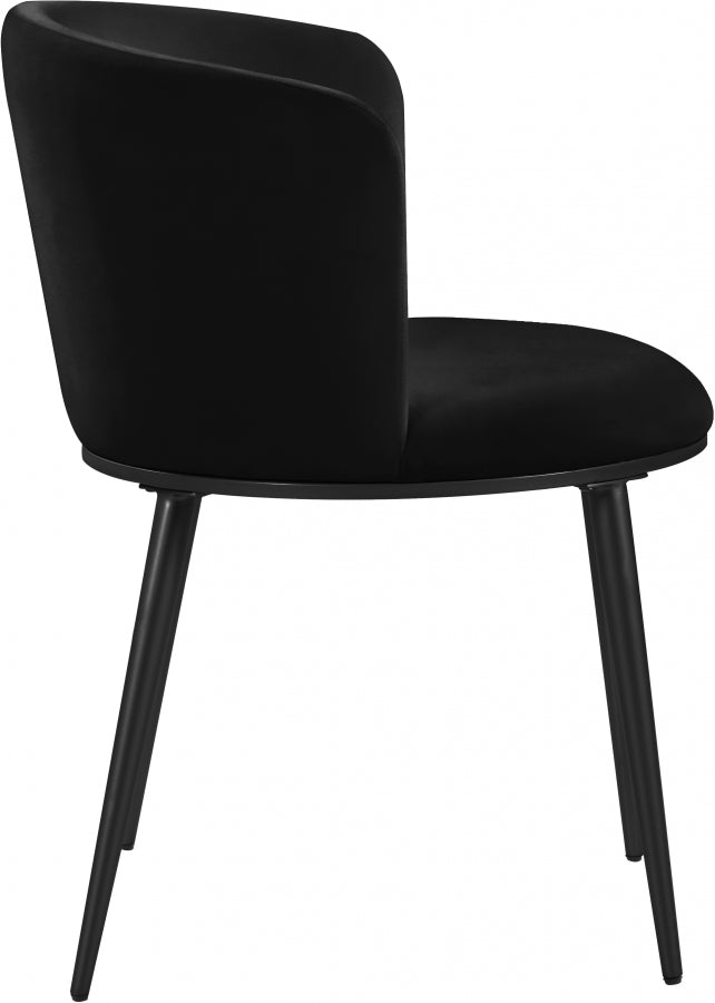 Chaise de salle à manger en velours Skylar