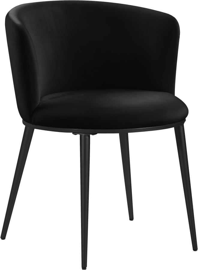 Chaise de salle à manger en velours Skylar