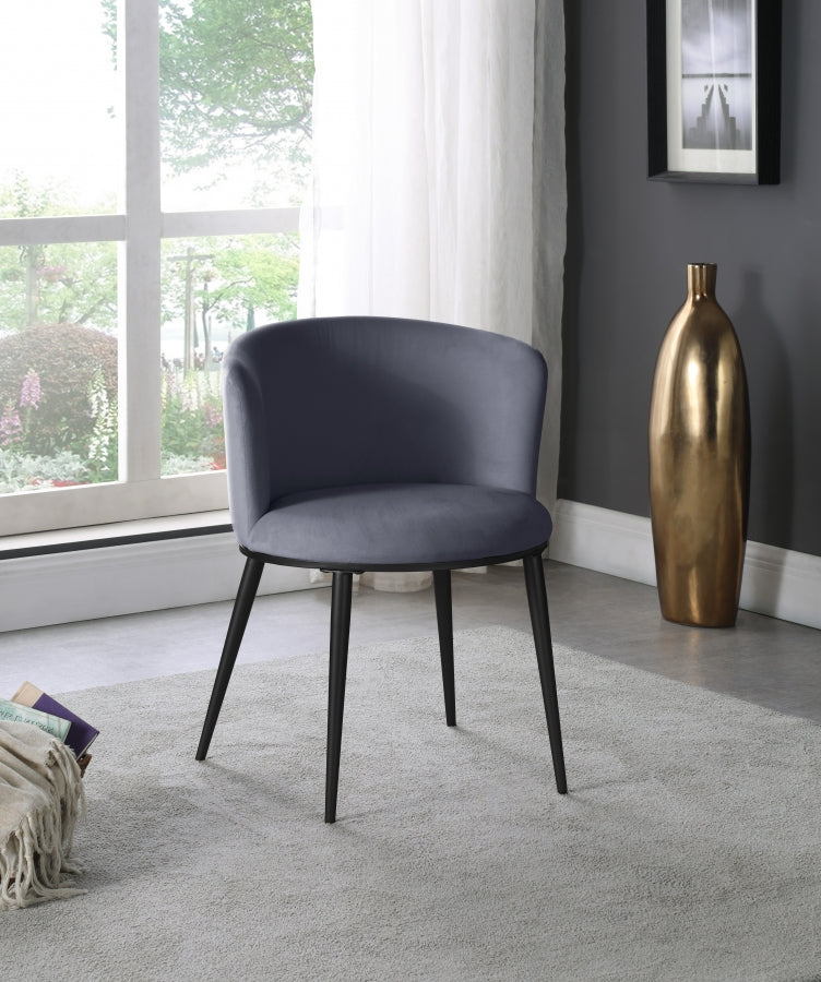 Chaise de salle à manger en velours Skylar
