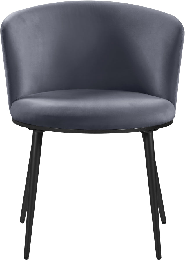 Chaise de salle à manger en velours Skylar