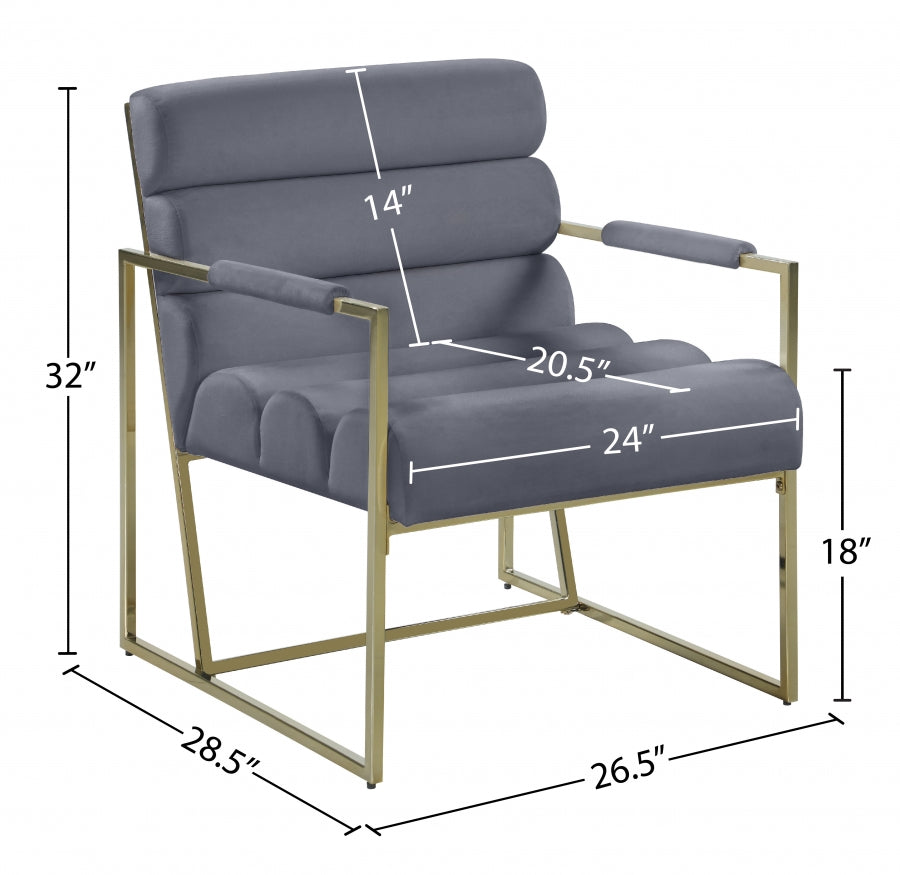 Fauteuil d'appoint Wayne en velours
