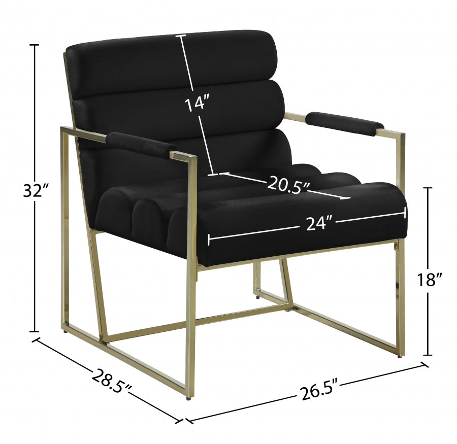 Fauteuil d'appoint Wayne en velours