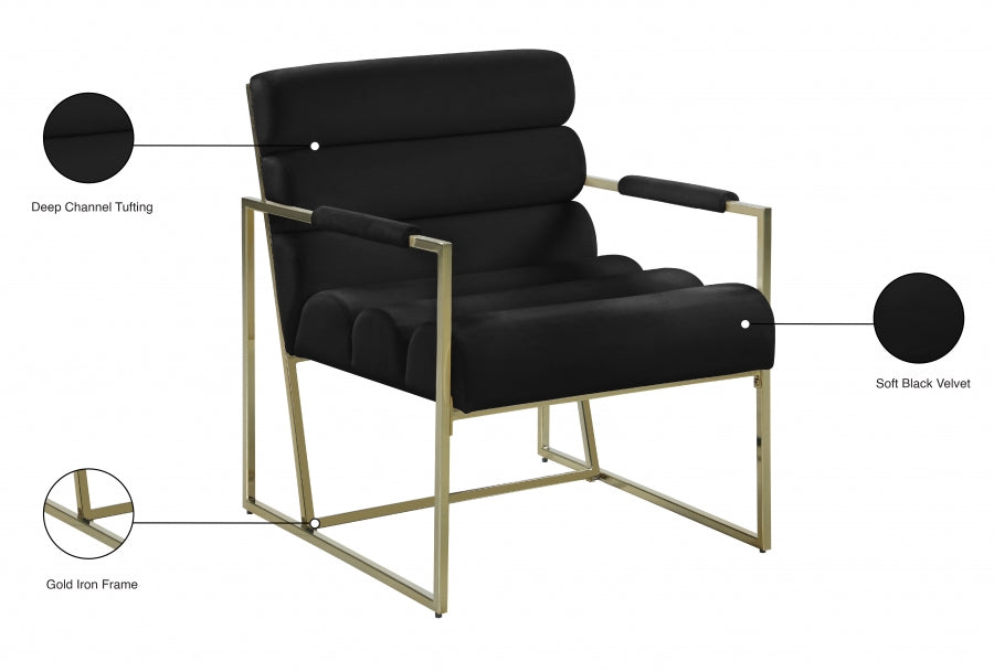 Fauteuil d'appoint Wayne en velours