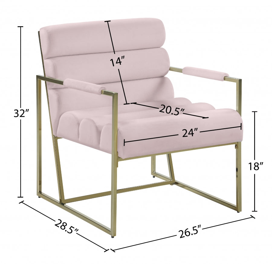 Fauteuil d'appoint Wayne en velours