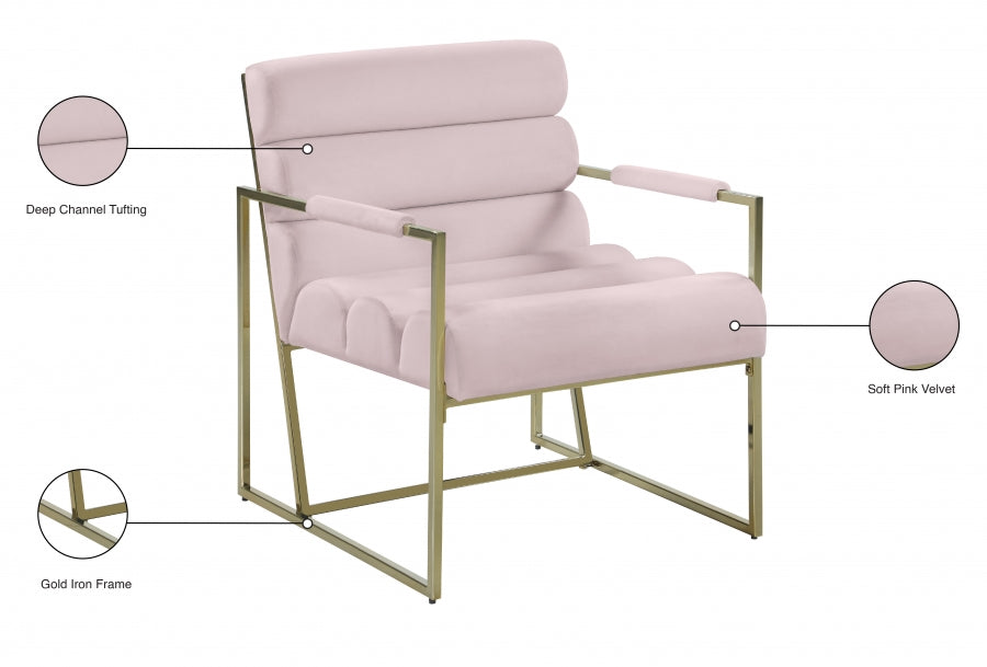 Fauteuil d'appoint Wayne en velours