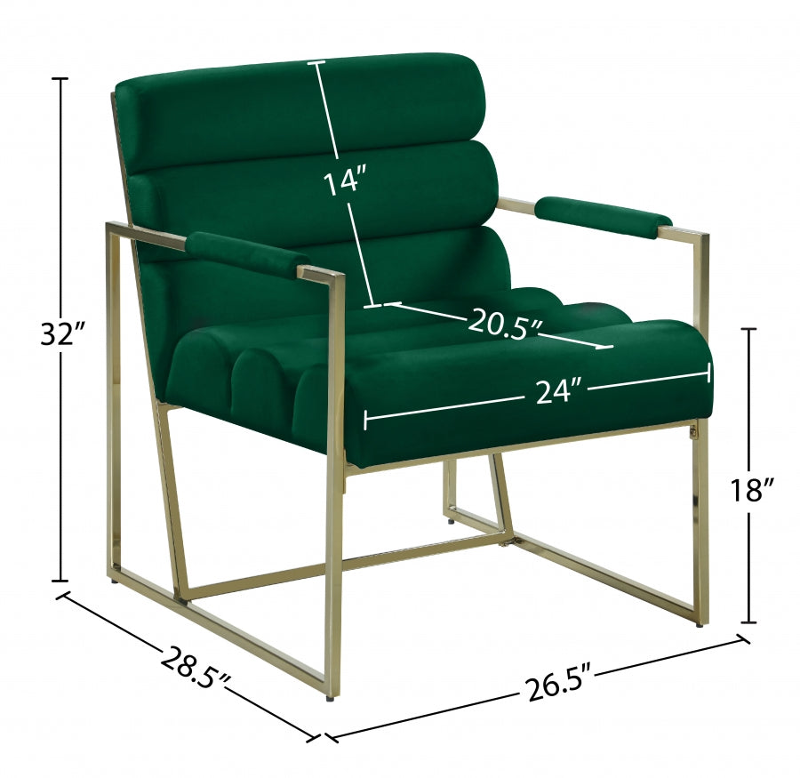 Fauteuil d'appoint Wayne en velours