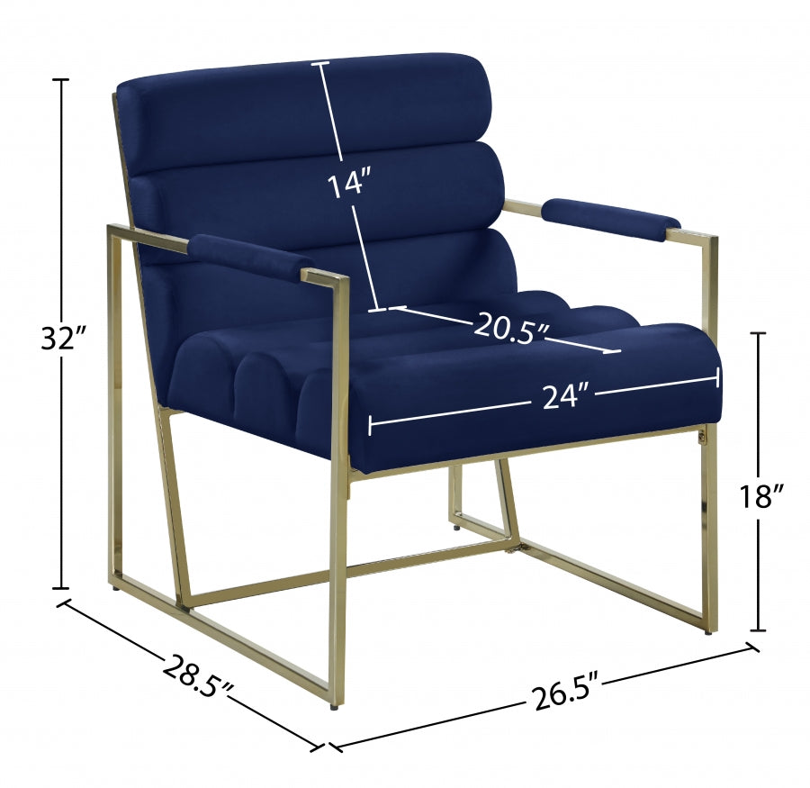 Fauteuil d'appoint Wayne en velours