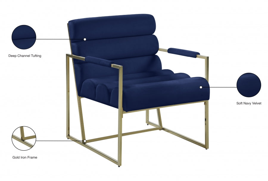 Fauteuil d'appoint Wayne en velours