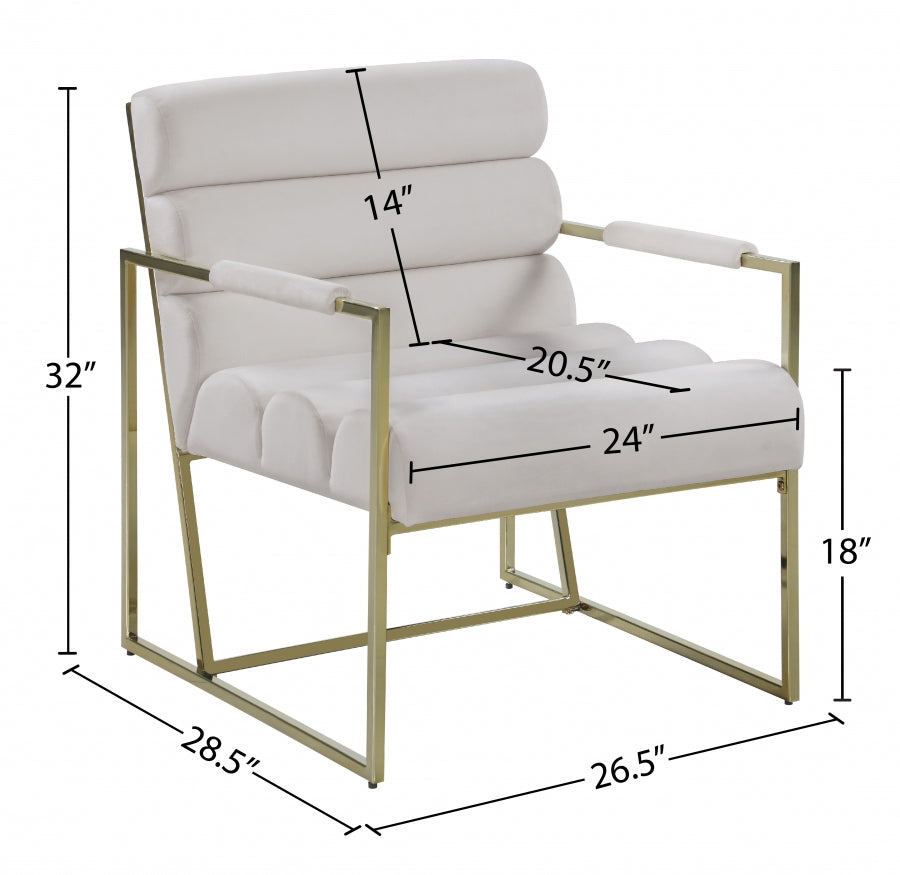 Fauteuil d'appoint Wayne en velours