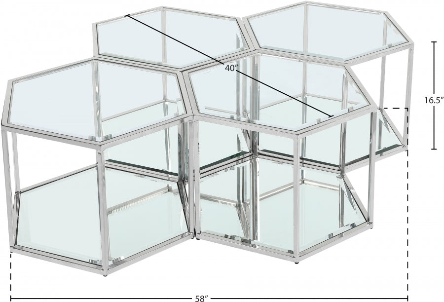 Table basse modulaire 4 pièces Sei