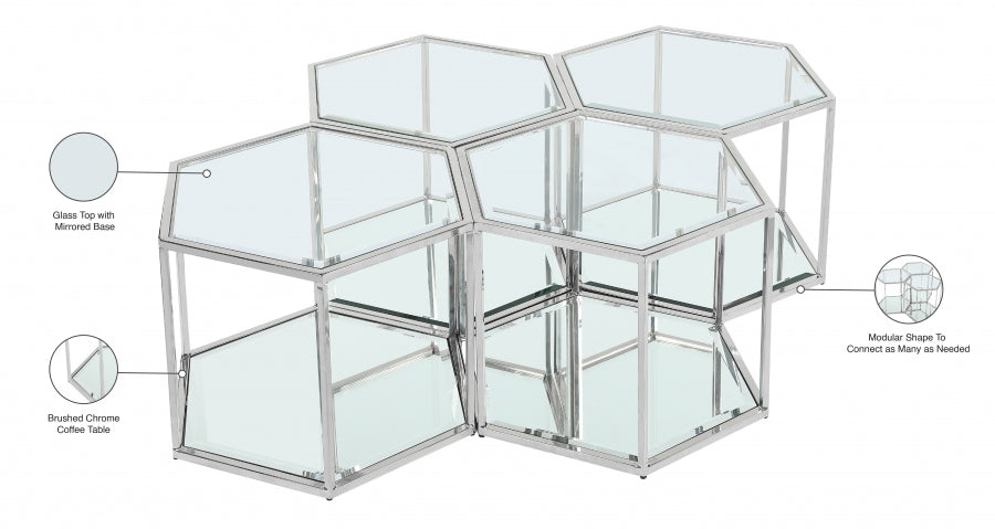 Table basse modulaire 4 pièces Sei
