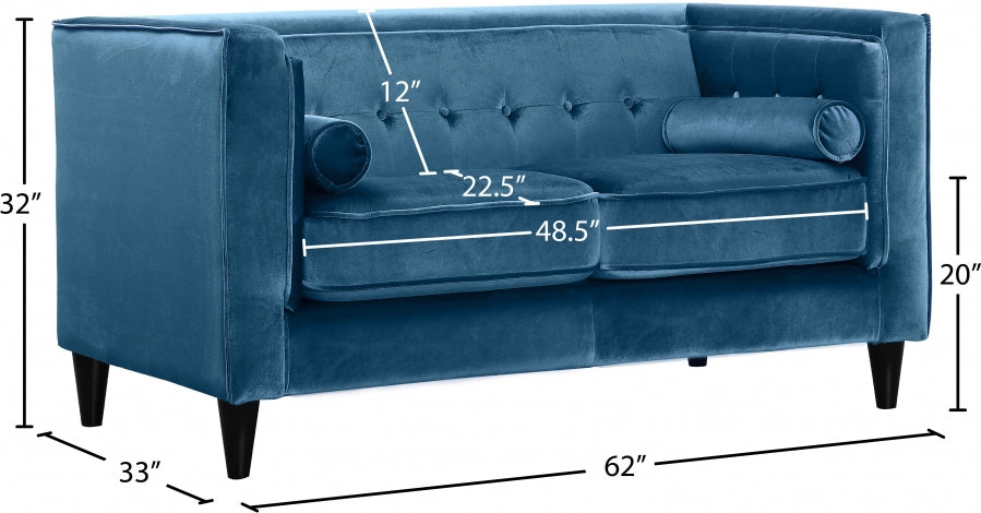 Causeuse en velours Taylor 