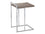TABLE D'APPOINT - 25"H / TAUPE FONCE / METAL CHROME