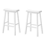 TABOURET DE BAR - 2PCS / 29"H / SIÈGE DE SELLE BLANC