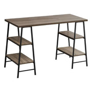 BUREAU D'ORDINATEUR - 48"L / TAUPE FONCE / METAL NOIR