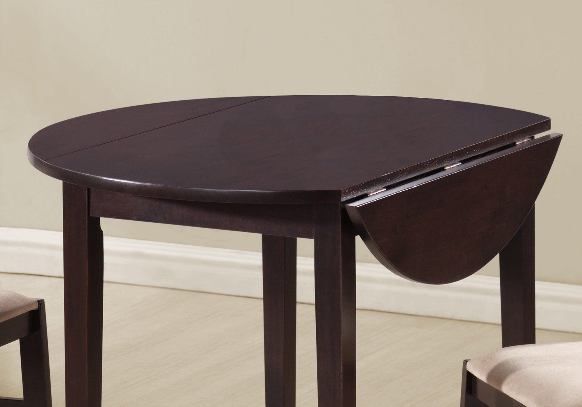 ENSEMBLE DE SALLE À MANGER - ENSEMBLE 3PCS / 36"DIA / ESPRESSO AVEC RABAT 