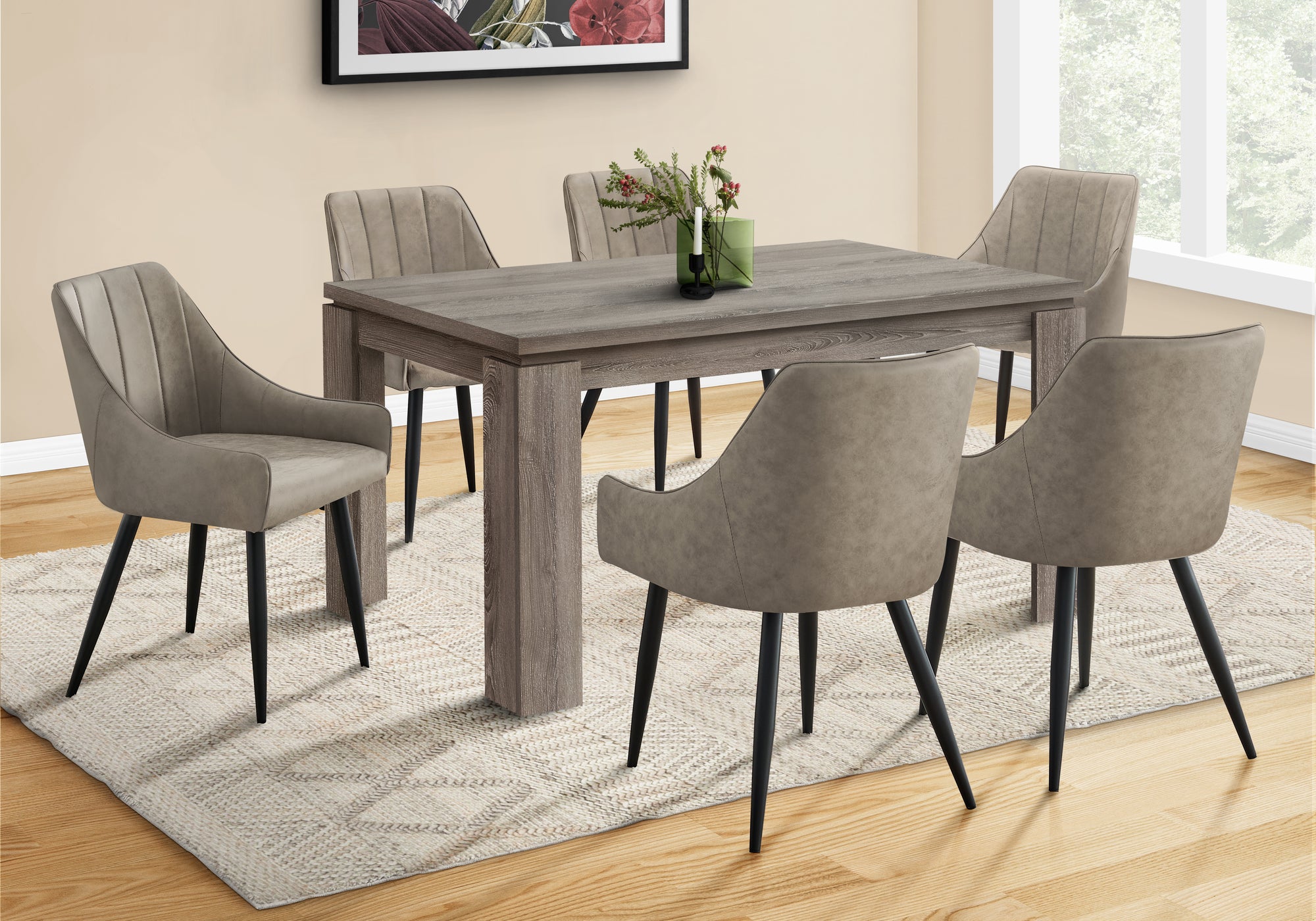 TABLE A MANGER - 36"X 60" / TAUPE FONCE 