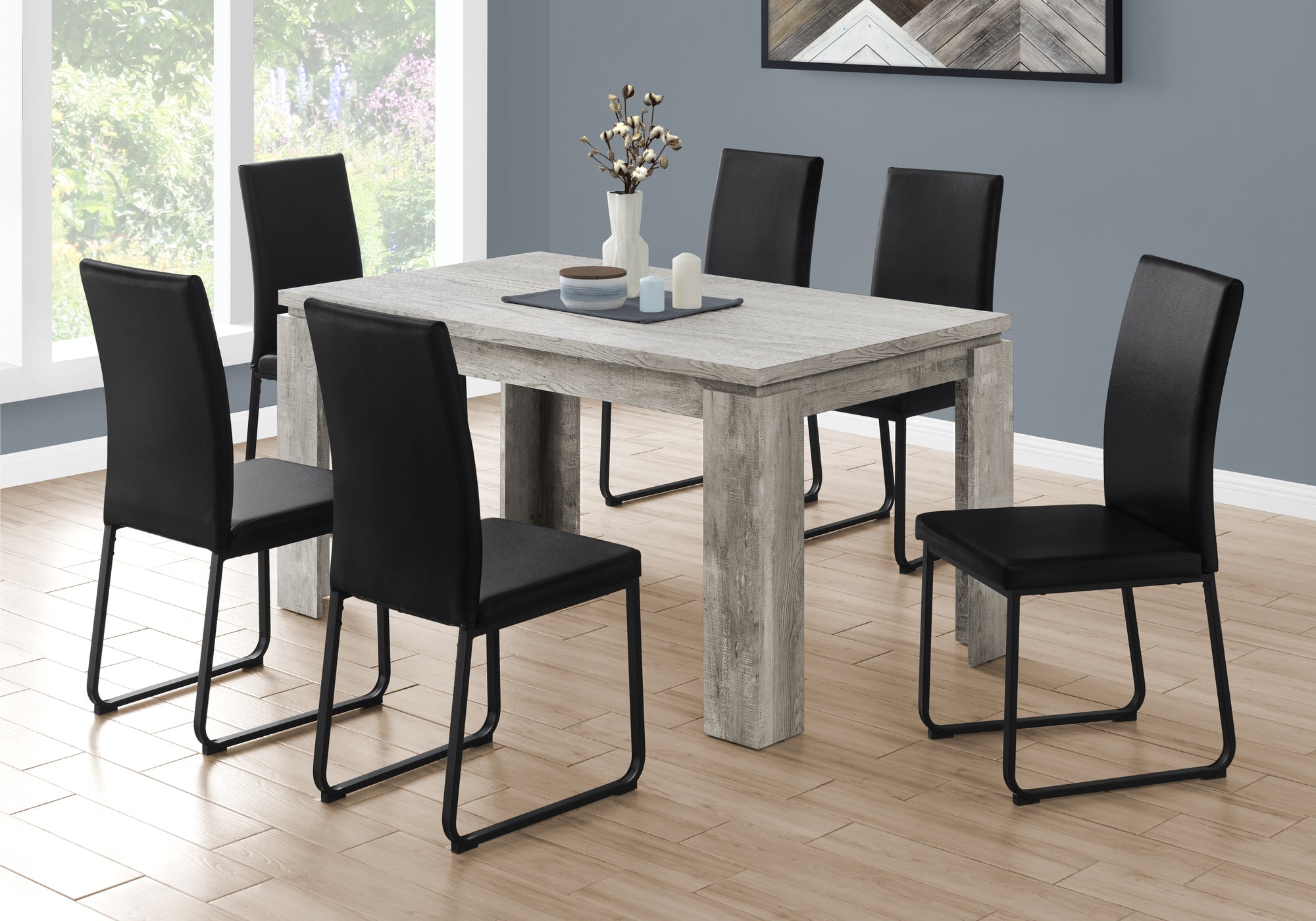 TABLE A MANGER - 36"X 60" / SIMILI BOIS GRIS 