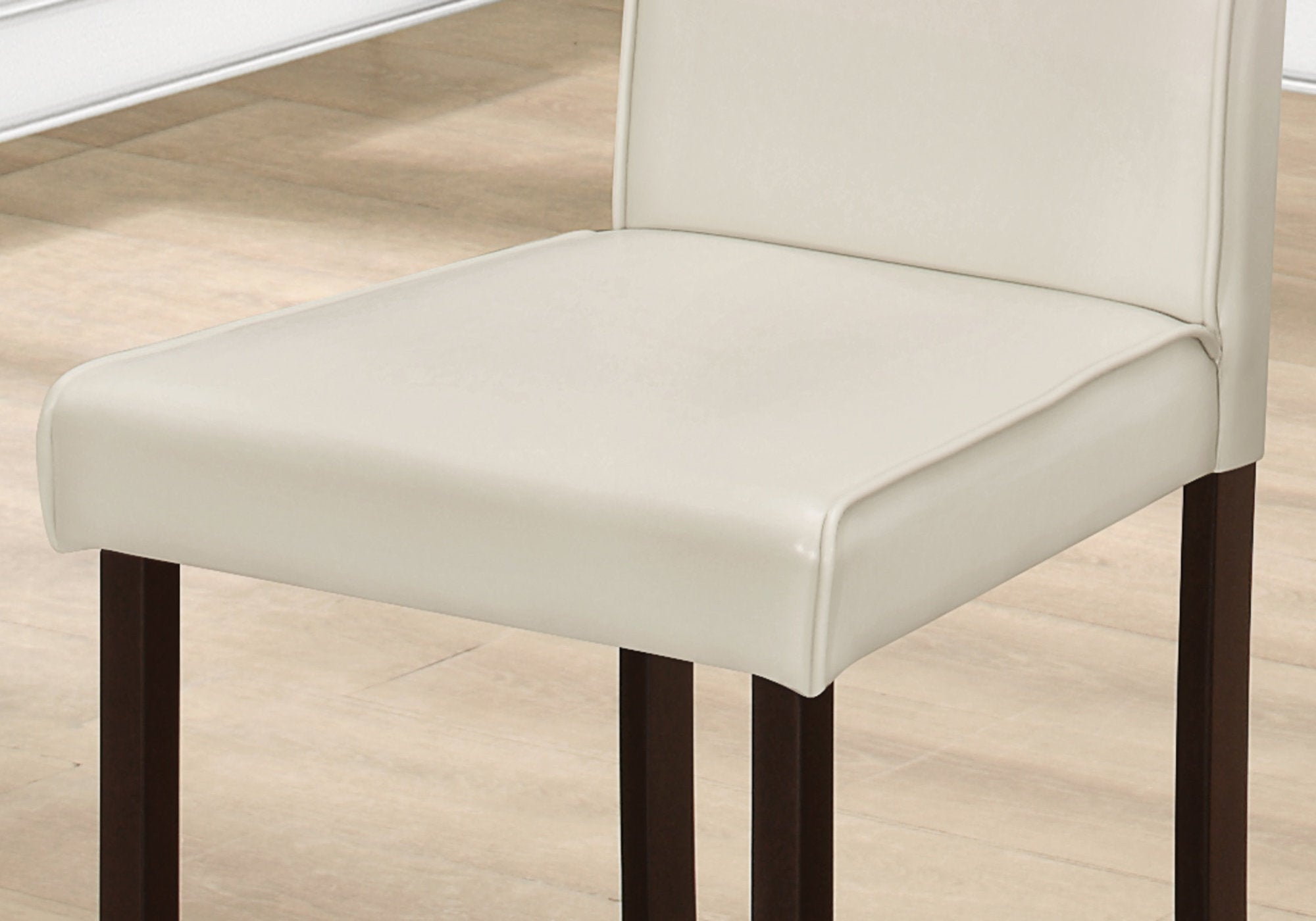 CHAISE DE SALLE À MANGER - 2PCS / 36"H SIMILI-CUIR IVOIRE 