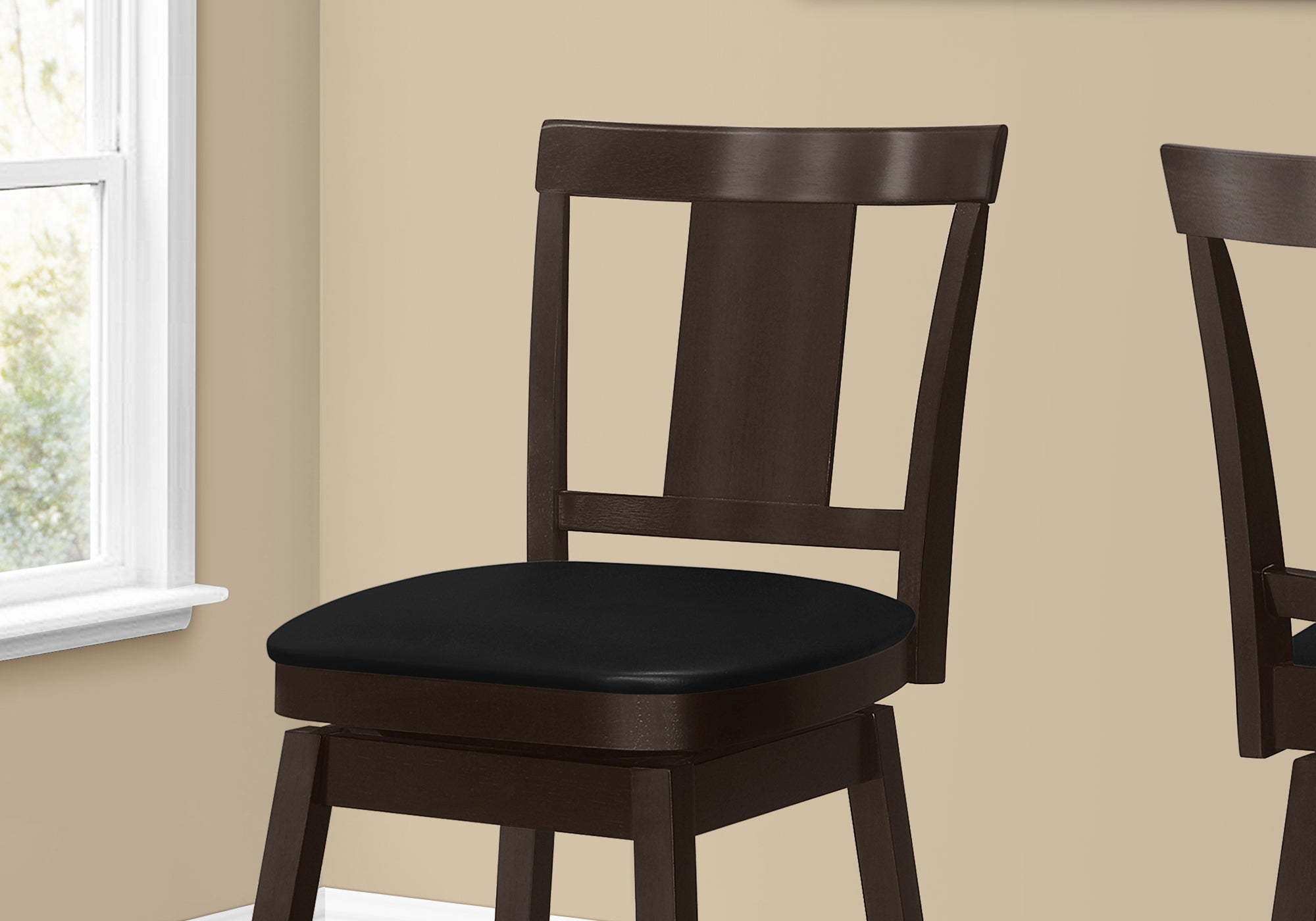TABOURET DE BAR - 2PCS / 44"H / ESPRESSO / HAUTEUR DE BARRE PIVOTANTE