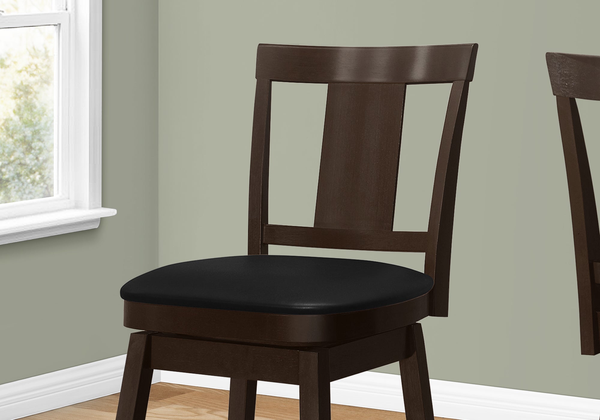 TABOURET DE BAR - 2PCS / 39"H / ESPRESSO / HAUTEUR COMPTOIR PIVOTANT