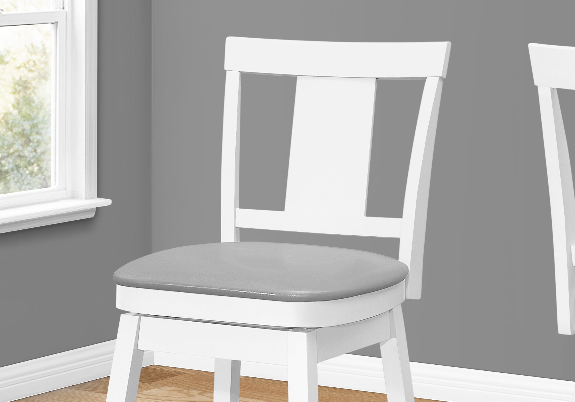 TABOURET DE BAR - 2PCS / 39"H / BLANC / HAUTEUR COMPTOIR PIVOTANT