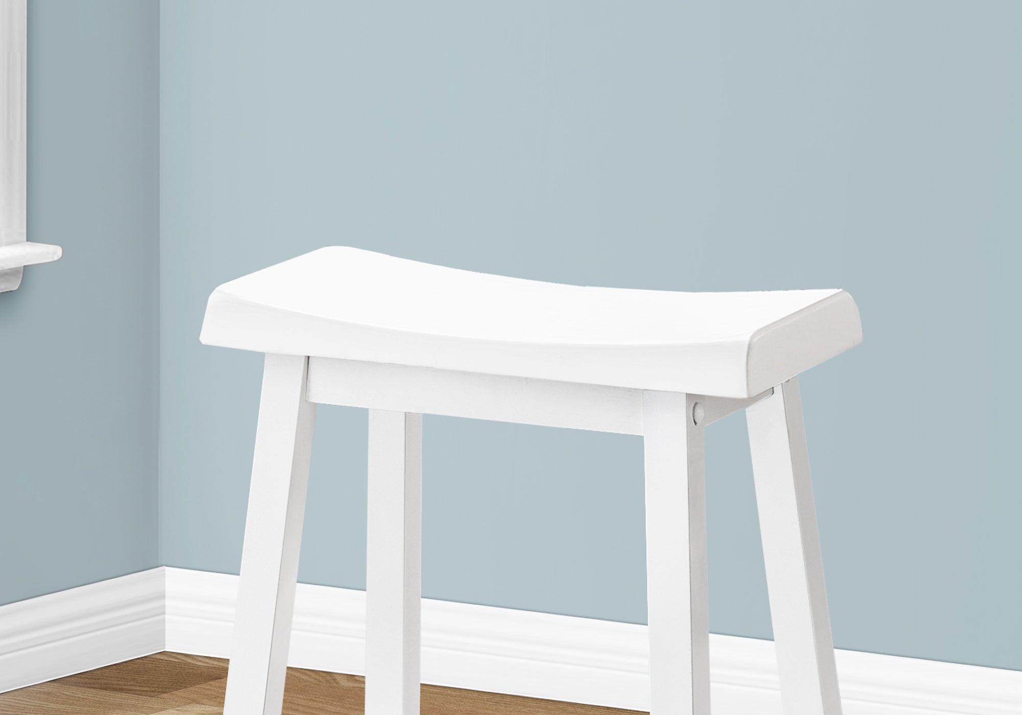 TABOURET DE BAR - 2PCS / 24"H / SIÈGE DE SELLE BLANC