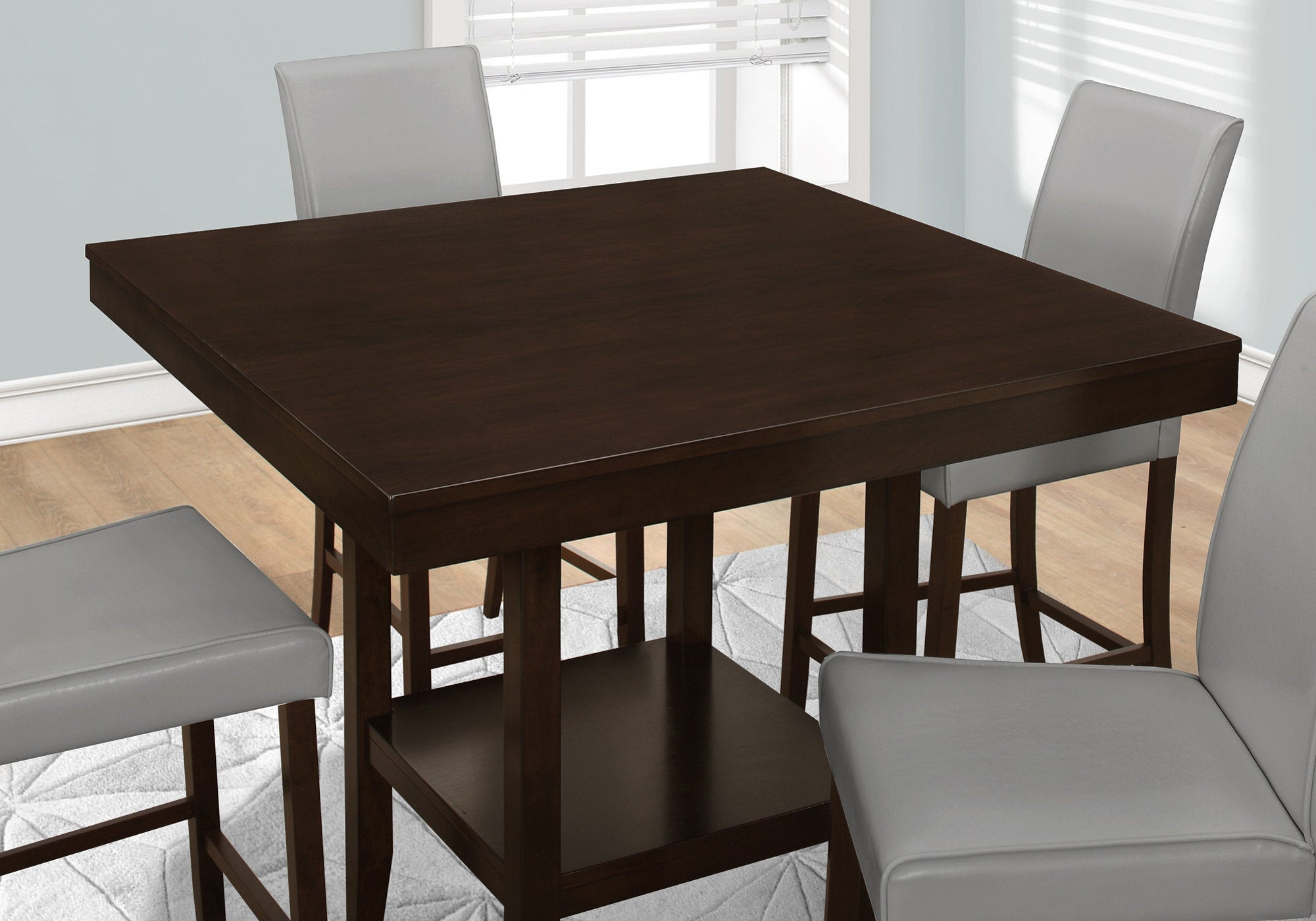 TABLE À MANGER - 42"X 42" / HAUTEUR COMPTOIR ESPRESSO 