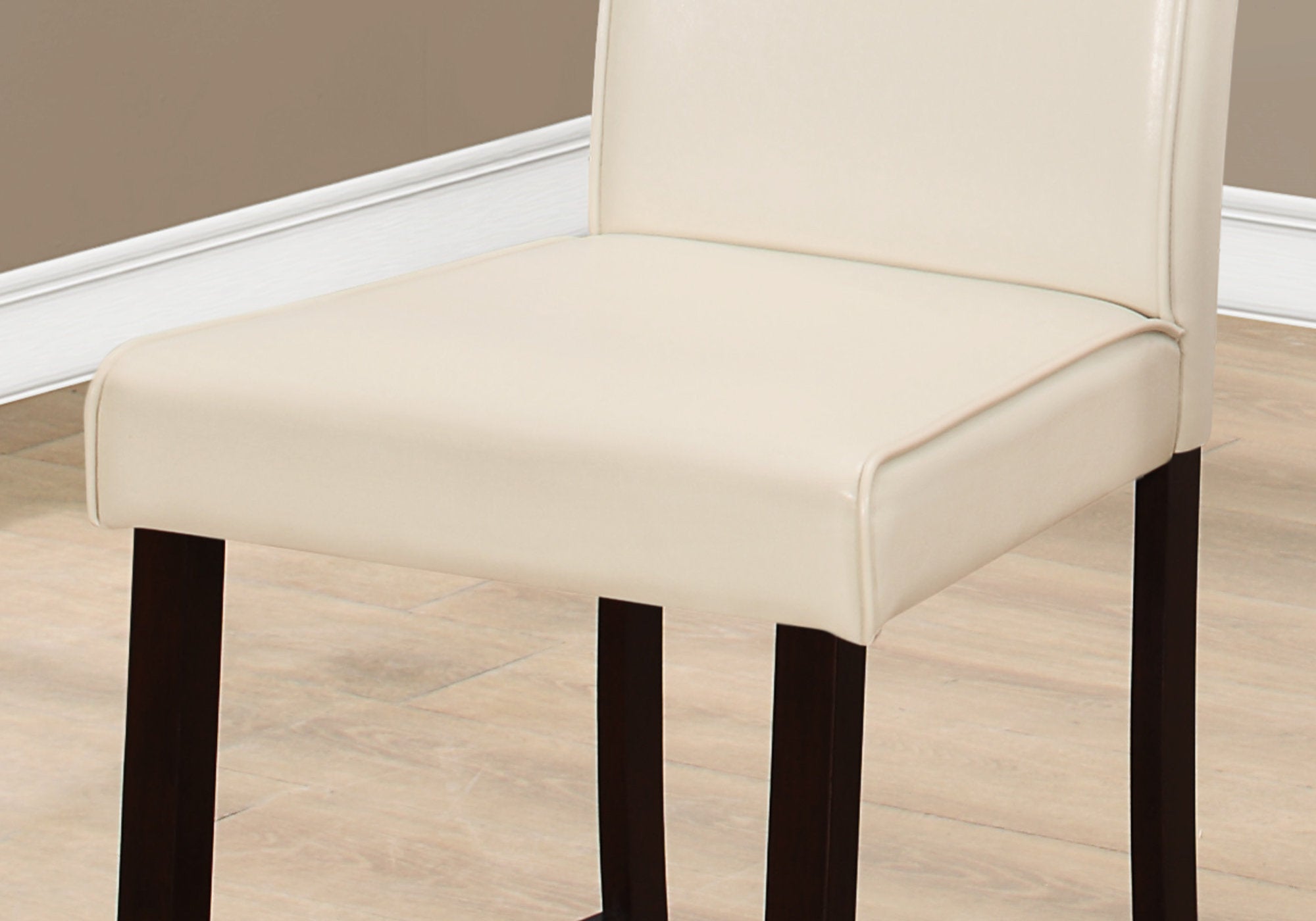 CHAISE DE SALLE À MANGER - 2PCS / HAUTEUR COMPTOIR SIMILICUIR IVOIRE