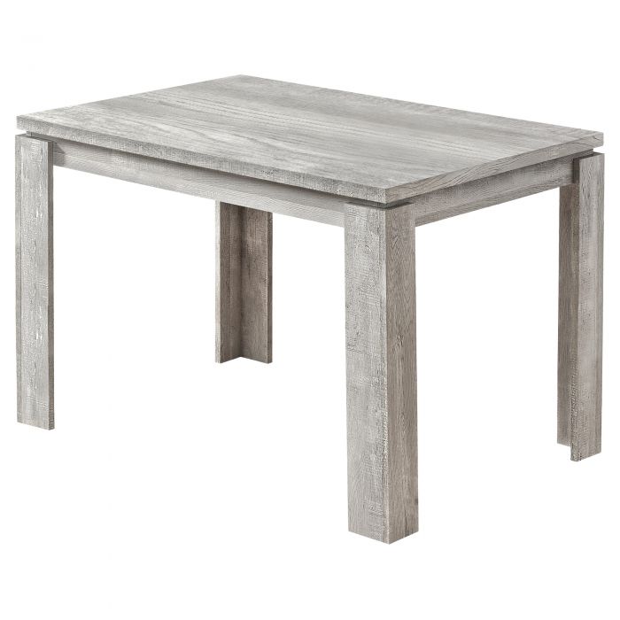 Table à manger rectangulaire, 48", couleur grise, contemporaine, moderne