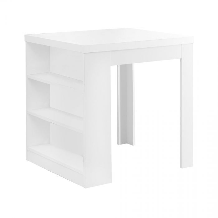 TABLE À MANGER - 32"X 36" / HAUTEUR COMPTOIR BLANC 