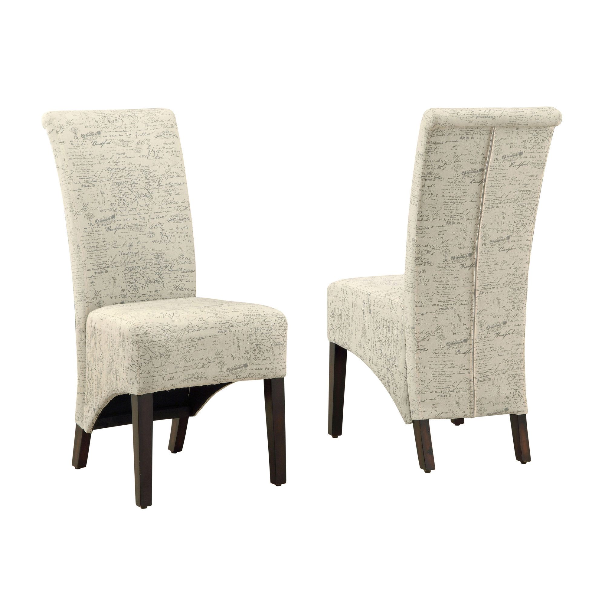 CHAISE DE SALLE À MANGER - 2PCS / 40"H / TISSU FRANÇAIS VINTAGE 