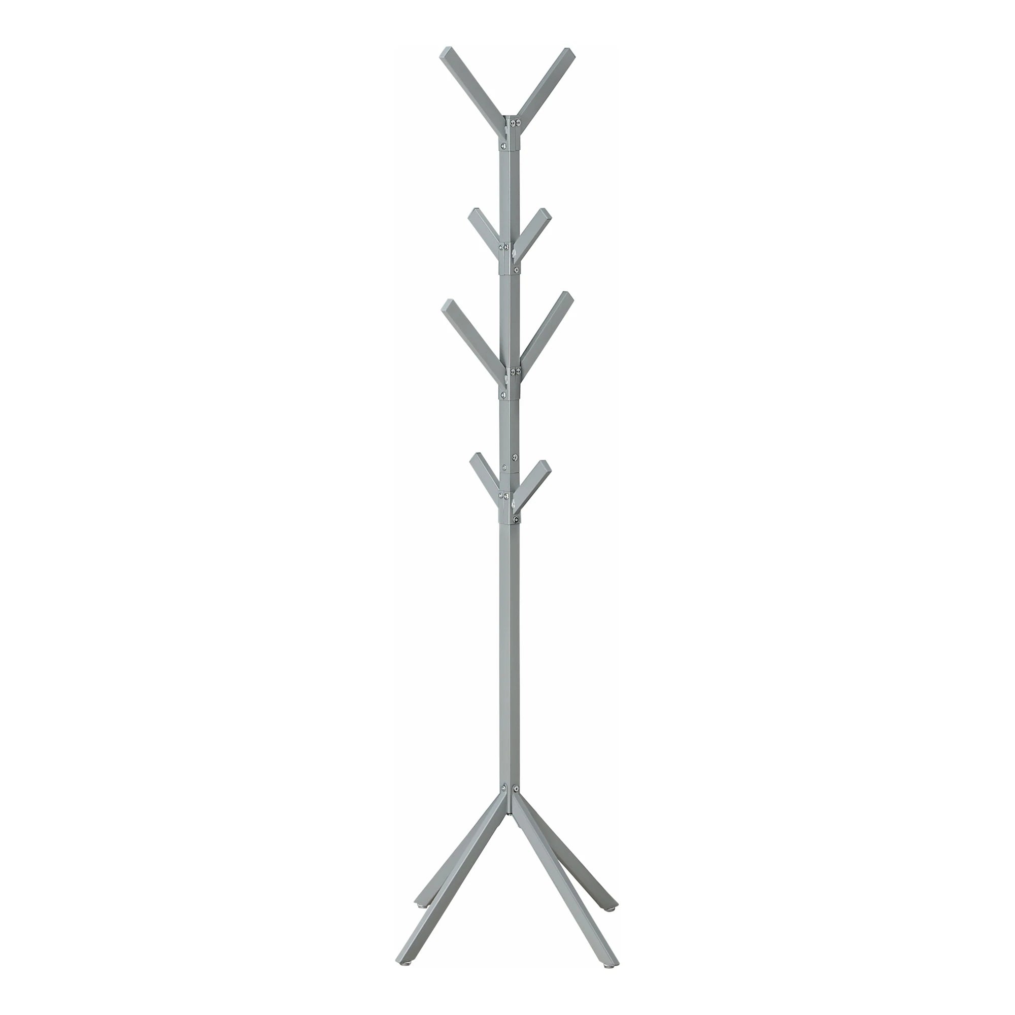 PORTE MANTEAU - 70"H / MÉTAL ARGENT 