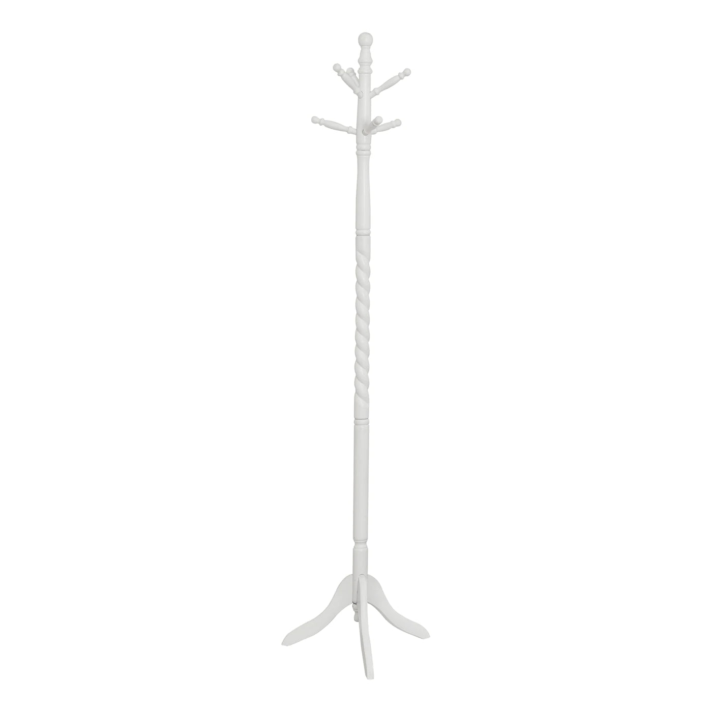 PORTE MANTEAU - 72"H / BOIS BLANC ANTIQUE STYLE TRADITIONNEL