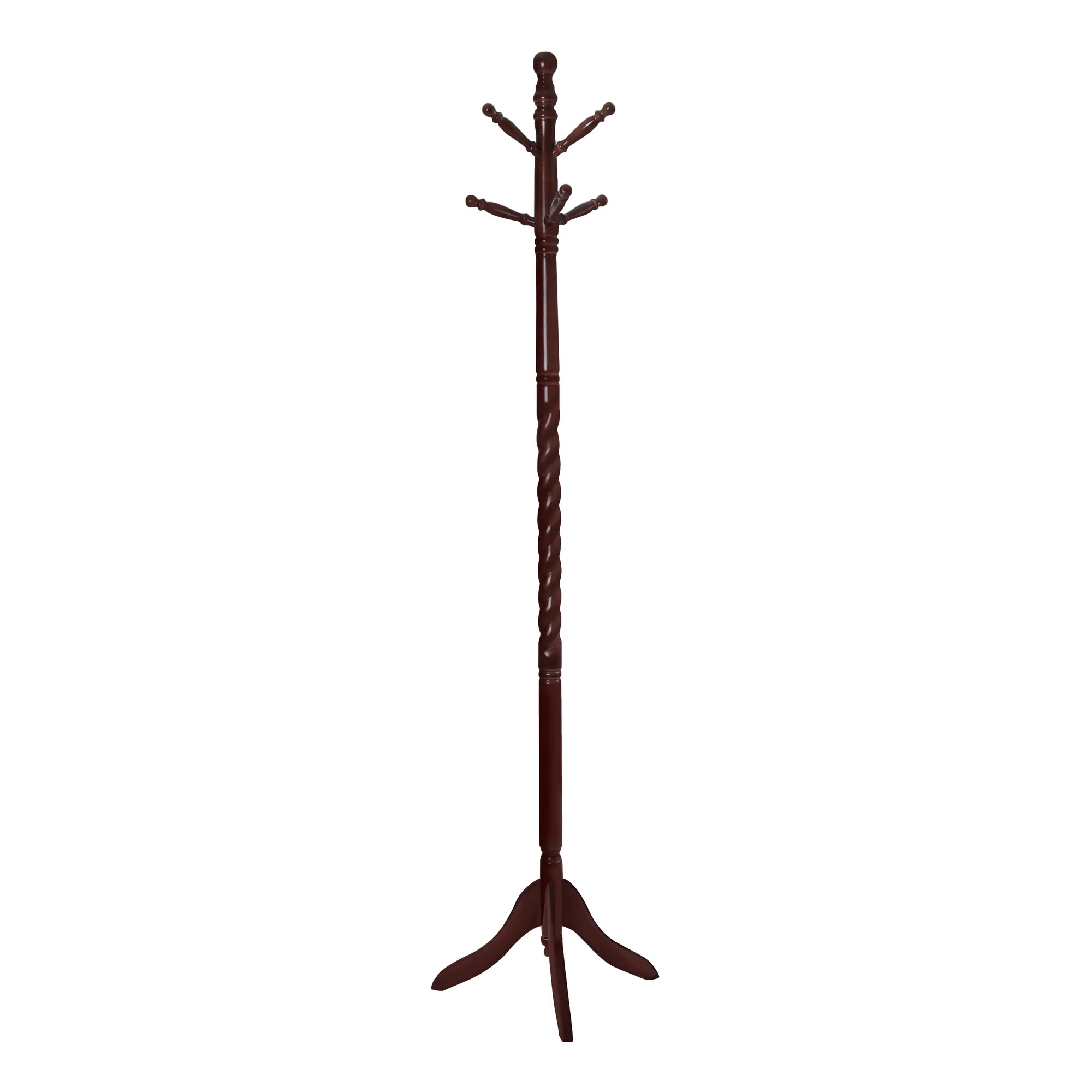 PORTE MANTEAU - 72"H / STYLE TRADITIONNEL BOIS MASSIF CERISIER