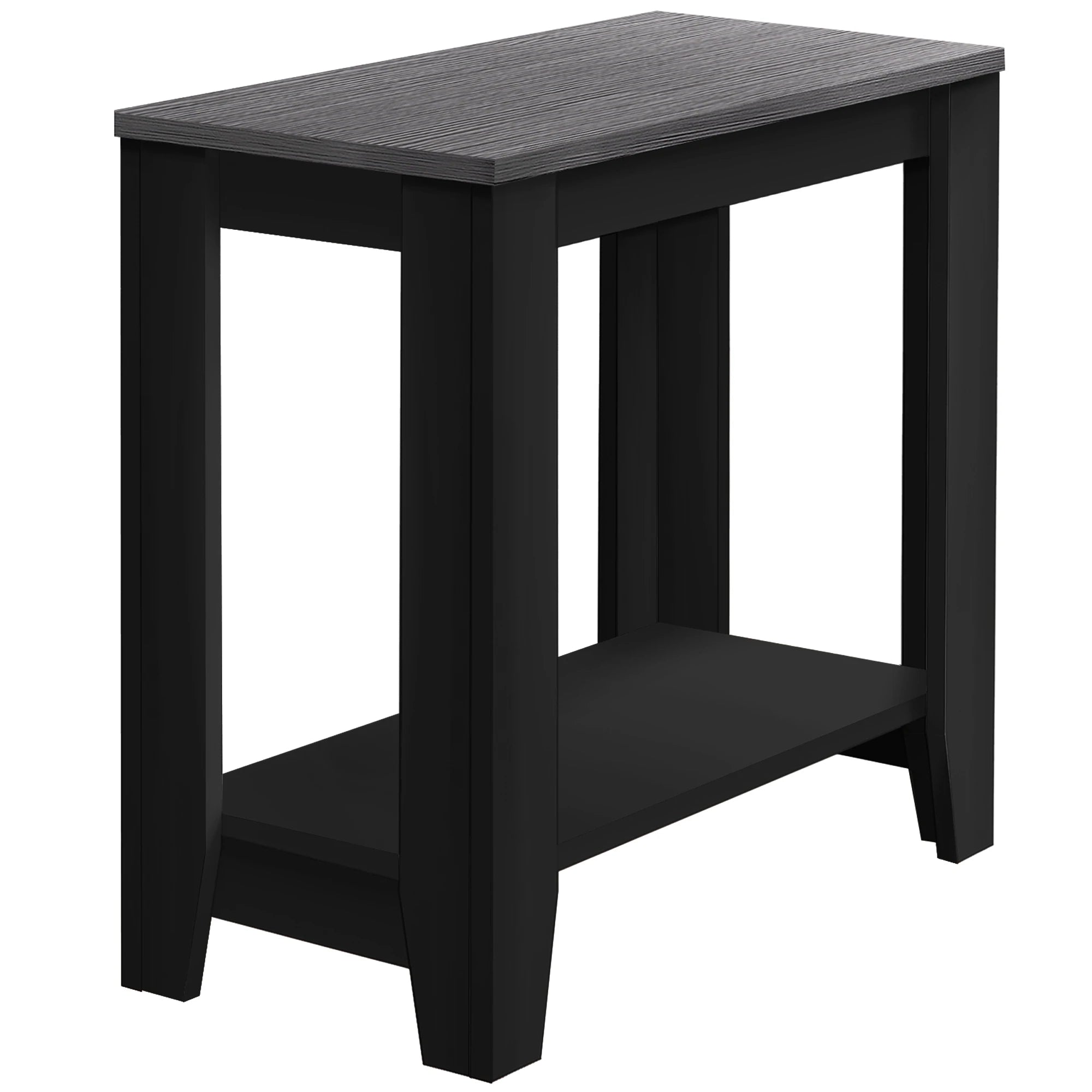 TABLE D'APPOINT - NOIR / PLATEAU GRIS