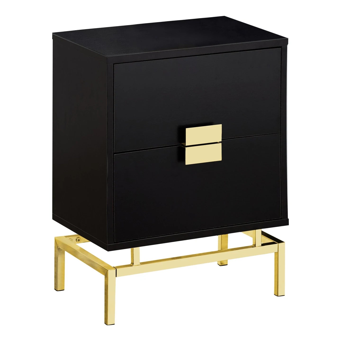 TABLE D'APPOINT - 24"H / ESPRESSO / MÉTAL DORÉ 