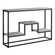 TABLE D'APPOINT - 48"L / CONSOLE D'ENTREE METAL GRIS / NOIR 