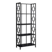 BIBLIOTHEQUE - 62"H / NOIR / ETAGERE METAL NOIR 