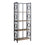 BIBLIOTHEQUE - 62"H / TAUPE FONCE / ETAGERE METAL NOIR