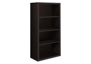 BIBLIOTHEQUE - 48"H / ESPRESSO AVEC TABLETTES AJUSTABLES