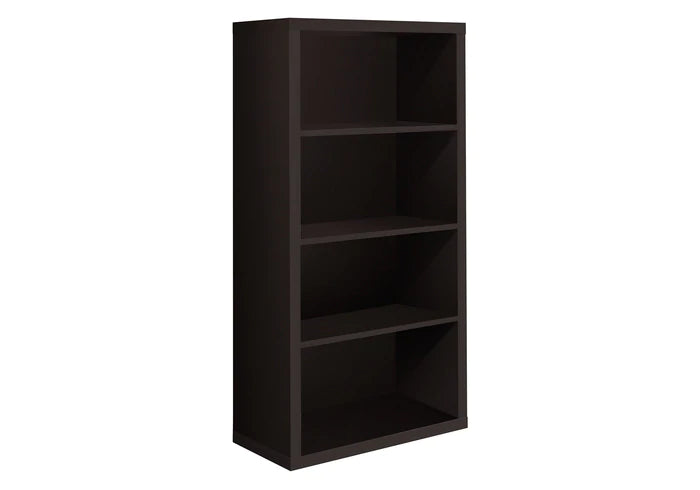 BIBLIOTHEQUE - 48"H / ESPRESSO AVEC TABLETTES AJUSTABLES
