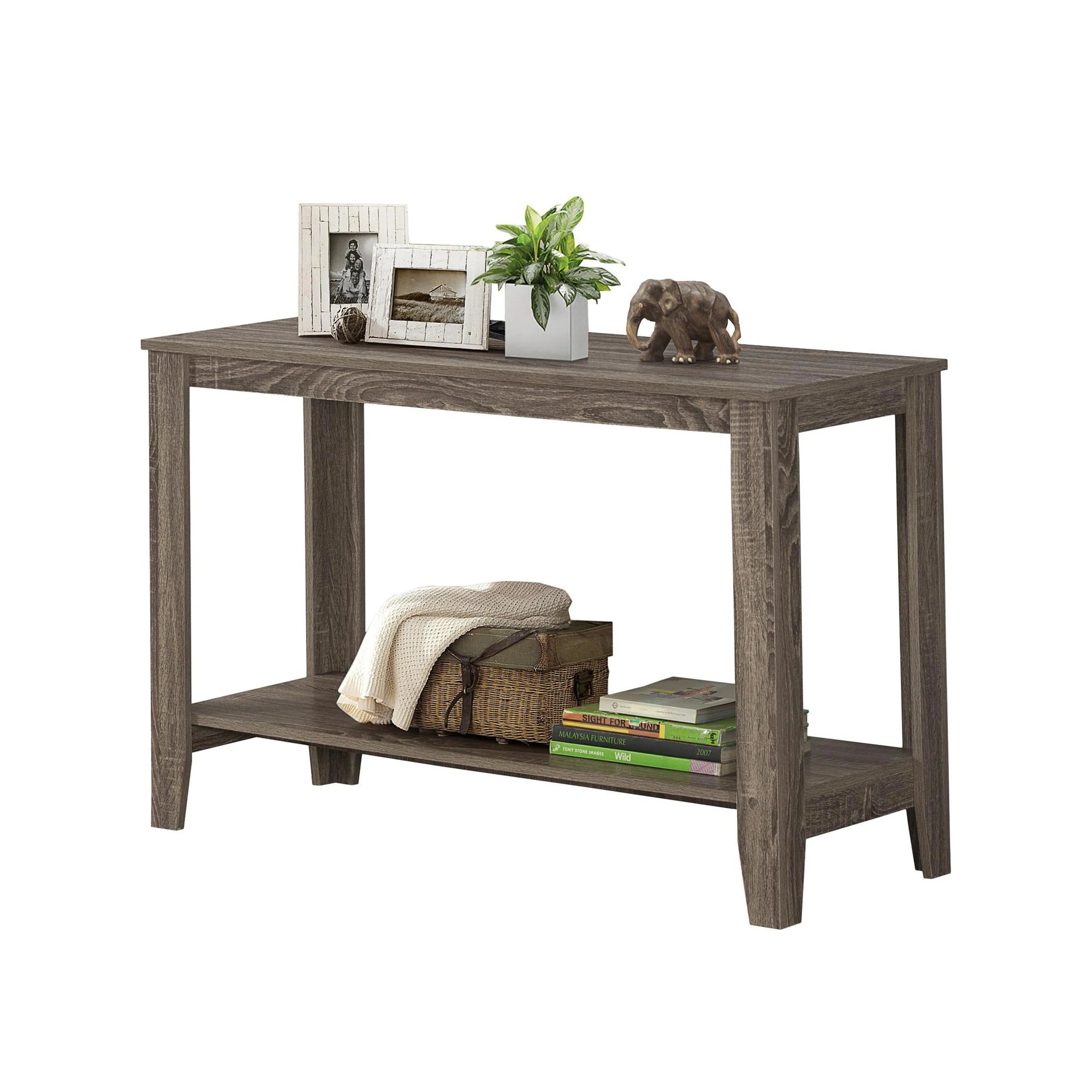 TABLE D'APPOINT - 44"L / CONSOLE D'ENTREE TAUPE FONCE 